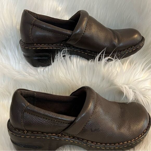 Born Concept BOC Womens Slip-On Loafers Shoes 10M Brown Leather Casual - Picture 3 of 7